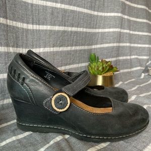 Bohemian Mary Jane Wedge Shoes